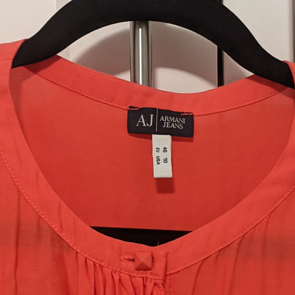 Armani Jeans Top Coral Colour Size 10 - Picture 6 of 8